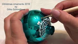 Turquoise Christmas glass ornament by Gitka Schmidtova [upl. by Notsirhc626]