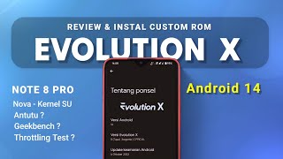 MANTEP SIH INI CUSTOM ROM EVOLUTION X ANDROID 14  Redmi Note 8 Pro [upl. by Errecart133]