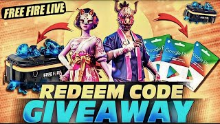 Free fire team code giveawayRedeem code giveaway free fire live stream [upl. by Esela451]