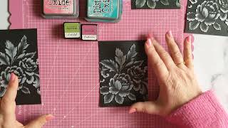 Embossing on black cardstock AND adding colour [upl. by Cloutman]