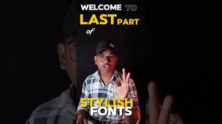 Part 3 last  STYLISH FONTS 😲  series  Graphic designer editor kROVIN  Shiv patil shorts [upl. by Dot538]