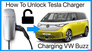 How To Unlock Tesla Wall Charger To Use on all EVs  VW Buzz First Charge [upl. by Leoine]