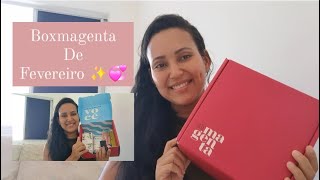 UNBOXING MINHA BOX MAGENTA DE FEVEREIRO ✨️💞 [upl. by Aiset745]