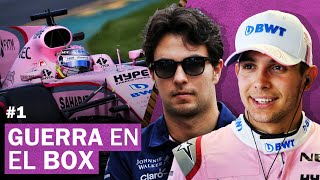 GUERRA EN EL BOX CHECO PÉREZ Vs ESTEBAN OCON  PARTE 1 [upl. by Roxi]