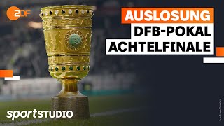 Auslosung DFBPokal Achtelfinale 202324  sportstudio [upl. by Narmis]