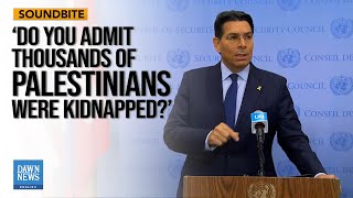 Journalist Grills Danon on Palestinians Kidnappings  Dawn News English [upl. by Leryt]