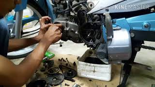 MODENAS CT100 TUKAR TIMING CHAIN [upl. by Rimat]