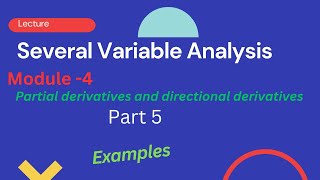 From Theory to Practice Module 4PartialderivativesDirectionalderivativesExamplesSolutions [upl. by Adore47]