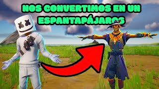 Nos CONVERTIMOS EN ESPANTAPÁJAROS en FORTNITEfortnite [upl. by Strep]