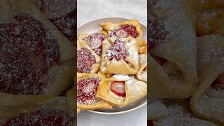 Strawberry cream danish baking pastry foodie girltherapy [upl. by Bourgeois689]