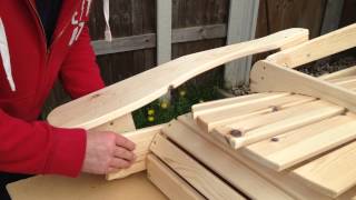 Attaching Arm Adirondack Chair Folding [upl. by Alliw]