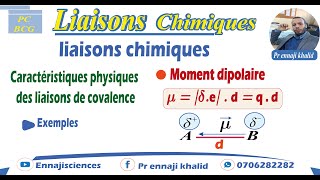 Moment dipolaire dune liaison covalente polarisée [upl. by Ellynad]