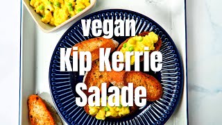 Vegan Kip Kerrie Salade  Onwijs lekker recept  Peas Maker [upl. by Iuqcaj]