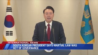 South Korean President said martial law was act of governance [upl. by Adnih]