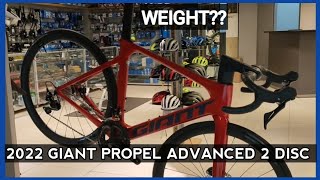 WEIGHT OF 2022 GIANT PROPEL ADVANCED 2 DISC MEDIUM SIZE [upl. by Killian668]