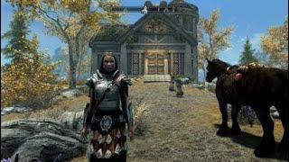 Tundra homestead and pets of skyrim dlc a look around them ps4 pro [upl. by Nomyt]