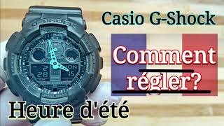 Montre Casio G Shock Comment Activer ou Désactiver lheure dété [upl. by Odarnoc]