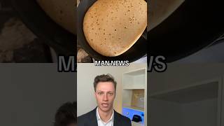 Best Pancake Flip Ever  Man News via flyingvikingiantt pancake oddlysatisfying reaction [upl. by Trina]