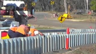 Guardrail Installation Video  A1 Highways [upl. by Brnaba]