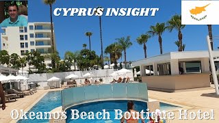 Okeanos Beach Boutique Hotel Ayia Napa Cyprus  A Tour Around [upl. by Anihta408]