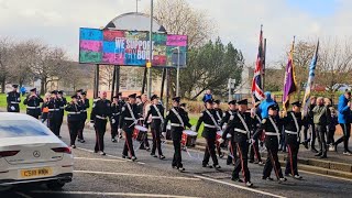 Cambuslang Volunteers Flute band  David Law memorial band parade 23rdmarch 2024 [upl. by Curkell71]