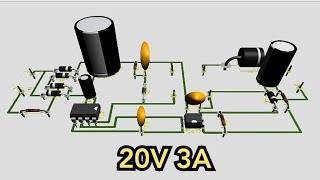 Design Power Supply Switching 20 Volt V 3 Ampere A PWM DK1203 Dengan Proteus 8 Professional [upl. by Eelsel279]