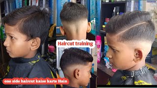 Haircut Training  One side haircut kaise karte Hain  Best boy hair cutting  Rox parlour [upl. by Lyram]