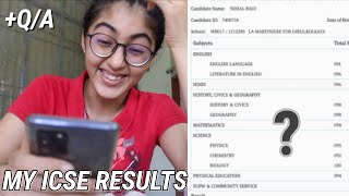 showing my ICSE class 10 board result 2021  answering your questions [upl. by Nashner]