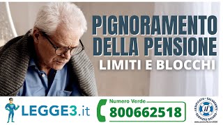 PIGNORAMENTO DELLA PENSIONE  Limiti e minimo impignorabile [upl. by Ahtibbat]