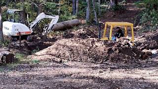 trenching for pipe with the 450G [upl. by Bahner]