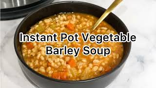 Instant Pot Vegetable Barley Soup [upl. by Ydnas]