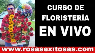 Curso de Floristería Arreglo de Rosas y Girasoles [upl. by Neyrb478]