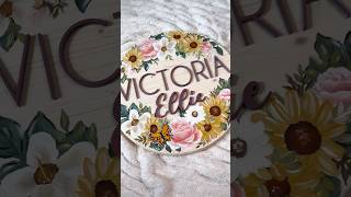 Painting a Nursery Sign  CAMILLA CREATIONS camillacreations art painting floralart artist [upl. by Atiras]