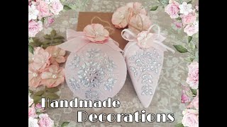 HANDMADE CHRISTMAS ORNAMENTS  DIY TUTORIAL [upl. by Ratha]