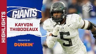 HIGHLIGHTS Giants Draft Oregon EDGE Kayvon Thibodeaux [upl. by Comstock]