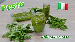 PESTO ALLA GENOVESE VELOCISSIMO FATTO IN CASA NEL FRULLATORE IN POCHI SECONDI  RICETTE VELOCI [upl. by Arundell417]