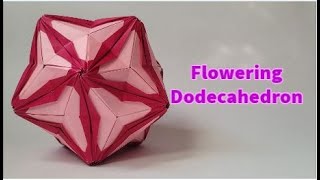 Origami Kusudama Flowering Dodecahedron [upl. by Velma996]