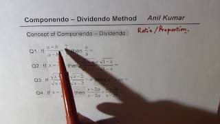 Hind Componendo Dividendo 4 Examples with Different Strategies SSC CBSE [upl. by Yllac]