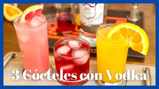 🍊 3 Cócteles FÁCILES y Económicos con VODKA ► Tragos con Vodka y Frutas [upl. by Elodea]