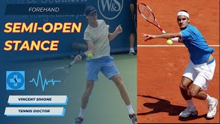 How To Hit A SemiOpen Stance FOREHANDS Like A PRO [upl. by Leirud83]