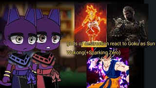 gods of destruction react to Goku as Sun WukongSparking Zero [upl. by Annal]