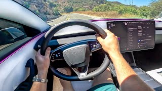 What Its Like To Drive The NEW Tesla Model 3 Performance POV [upl. by Nagyam]