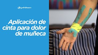 Aplicación de cinta kinesiológica para dolor de muñeca [upl. by Orodoet]