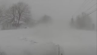 Whiteout conditions as winter storm hits Buffalo [upl. by Niac]