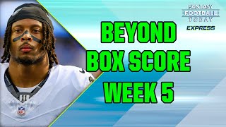 Beyond The BoxScore  Week 5 Deep Dive w ESPNs Seth Walder  Mustadd WRs One musttrade WR more [upl. by Ibib443]