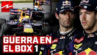 GUERRA EN EL BOX SEBASTIAN VETTEL VS MARK WEBBER  PARTE 1 [upl. by Delmor]