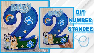 DIY NUMBER STANDEE  BLUEY [upl. by Kippar]