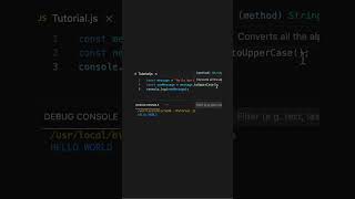 how to change a string to uppercase or lowercase in JavaScript coding javascript shorts tutorial [upl. by Clotilde]