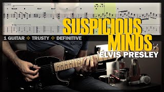 Suspicious Minds  Guitar Cover Tab  Guitar Lesson  Backing Track with Vocals 🎸 ELVIS PRESLEY [upl. by Albrecht]