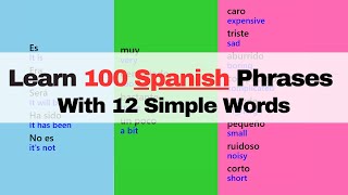 Learn 100 Spanish Phrases Using 12 Simple Words [upl. by Nodal684]